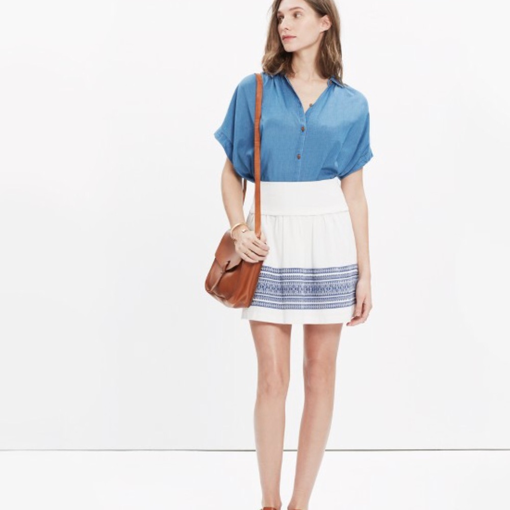 Madewell Skyline skirt in Cabana Jacquard